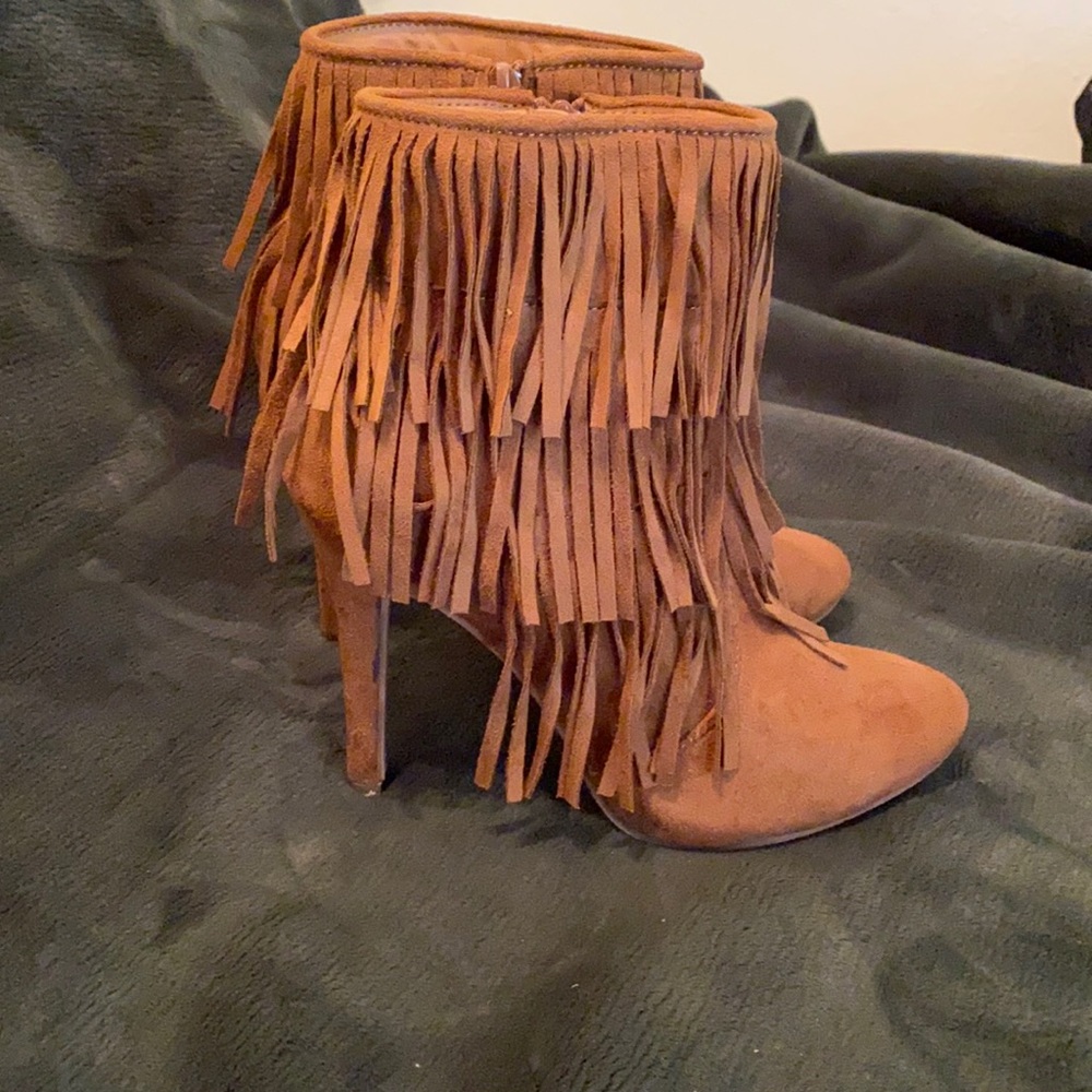 Brown Tassel Boots